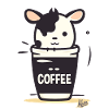 Cute Little Coffee Cow