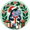 Christmas Hippo