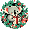 Ours koala de Noël