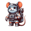 Mouse Astronaut Space Universe Sci-Fi