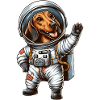 Dachshund Astronaut Space Science Fiction