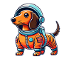Dachshund Astronaut Space Science Fiction