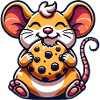 Cute Mouse Cookie Dessert Cartoon
