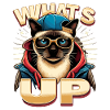 Siamese Cat Whats Up Design