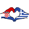 Croatia Greece Flag Hands Heart Shape