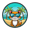 Hantilly Tiffany Cat Breed Tegneserie Solbrille Beach