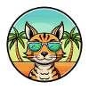 Ocicat Breed Cartoon Sunglasses Beach