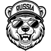 BROWN BEAR, BASEBALL CAP
