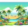 Palm trees and summertime