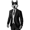 Husky with Suit Man with Dog Head - Huskyman