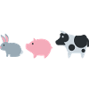 Rabbit Pig Cow
