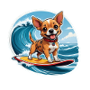 Fun Surfing Chihuahua