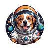 Astronaut Dog in Space