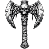 Axe throwing axe skull design