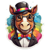 Rainbow Donkey Gentleman