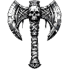 Axe throwing axe skull design