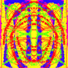 Abstract yellow and blue design