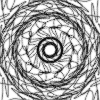 Black and white geometric design