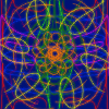 Abstrakte bunte Blume