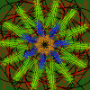 green blue abstract star