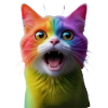 Colourful Funny Cat