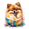 Pomeranian Pomeranian lesebok Hundetrykk