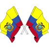 Flags crossed Ecuador