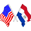Flag USA, flag Paraguay
