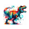 Dinosaure à l’aquarelle