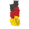 Drapeau allemand Capybara Allemagne allemande