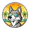 Czechoslovakian Wolfdog Breed Cartoon Sunglasses
