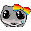 LGTB,illustration,rainbow,sad hamster