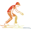 Skateboardfahrer Grafik Retro