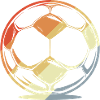 Fußball im Retro Stil