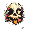 Cute, Funny, Naughty Skull
