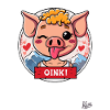Cute little piggy: OINK!