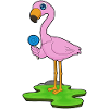 Bonbons sucettes flamants roses