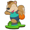 Squirrel Basketball Player Basketball