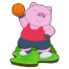 Cochon Basketteur Basketteur