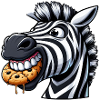Cute Zebra Cartoon Biscuit Teeth