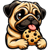 Pug Dog Cookies Dessert Sweets