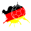 Fußball mit Deutschland Klecks