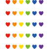 Rainbow pride hearts