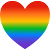 LGBT Rainbow pride heart