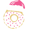 Donut mit Weihnachtsmütze