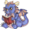 Niedlicher Lesender Drache Fantasy Geschenkidee