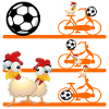 Netherlands chickens bike football