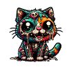 Cat Zombie Monster Halloween