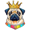 "Crowned Heads" - Pug