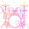 Drums Sketch Retro